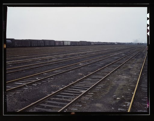 Tracks at Proviso yard of C & NW RR [i.e. Chicago and North Western railroad], Chicago, Ill.