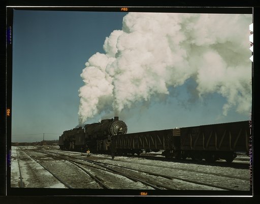 Locomotive in a railroad yard, Chicago and Northwestern [i.e. North Western] RR (?), near Chicago, Ill.(?)