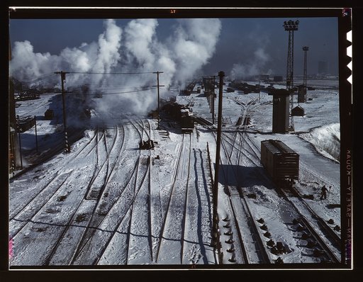 Belt Railway, looking toward the west yard of clearing yard, taken from bridge of hump, Chicago, Ill.