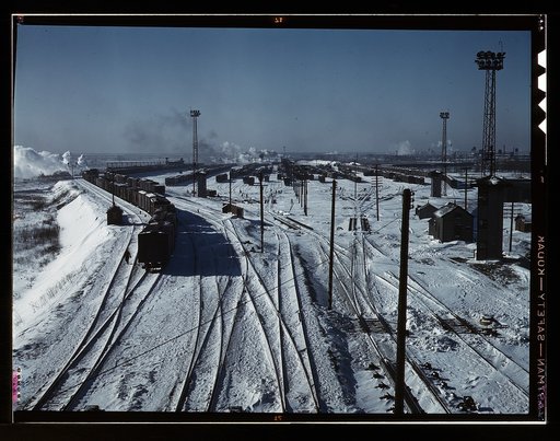 Belt Railway, looking toward the west yard of clearing yard, taken from bridge of the hump, Chicago, Ill.