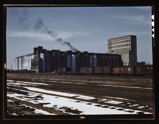 The giant Santa Fe R.R. 10 million bushel grain elevator, Kansas