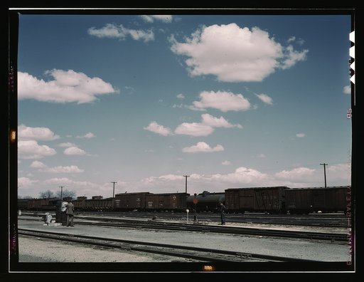 In the Santa Fe R.R. yards, Belen, N[ew] Mex[ico