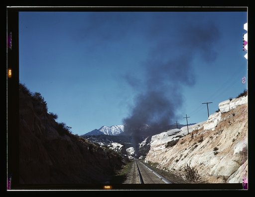 One of the cuts through the mountains, near Cajon, Calif., Cajon Pass, Calif.