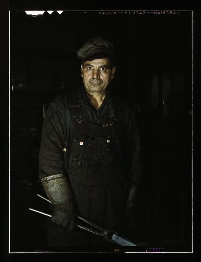 Daniel Anastazia, blacksmith's helper at the roundhouse of the Rock Island R.R., Blue Island, Ill.