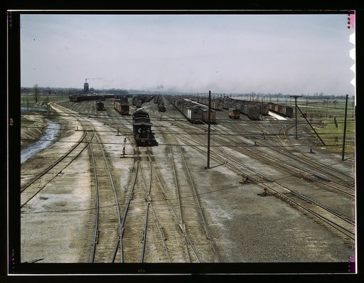General view of part of the Bensenville freight yard of the Chicago, Milwaukee, St. Paul and Pacific Railroad, Bensenville, Ill.