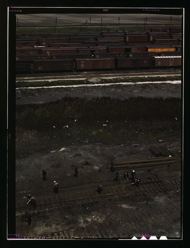 Section crew of the [Chicago], Milwaukee [St. Paul and Pacific] R.R. at work, Bensenville, Ill.