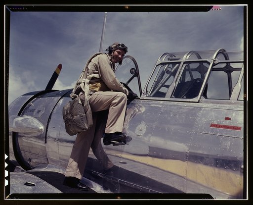 Cadet L. Deitz at the Naval Air Base, Corpus Christi, Texas