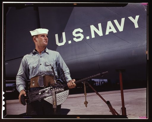 After seven years in the Navy, J.D. Estes is considered an old sea salt by his mates at the Naval Air Base, Corpus Christi, Texas