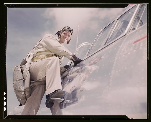 Cadet L. Deitz(?) at the Naval Air Base, Corpus Christi, Texas