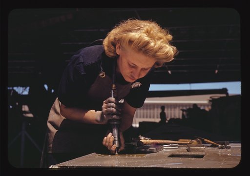 Working in the Assembly and Repair Dept. of the Naval Air Base, Corpus Christi, Texas