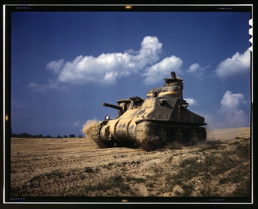 M-3 tanks in action, Ft. Knox, Ky.