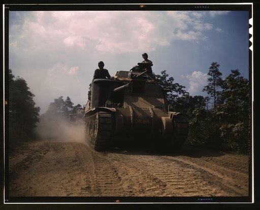 M-3 tanks in action, Ft. Knox, Ky.