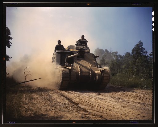 M-3 tanks in action, Ft. Knox, Ky.
