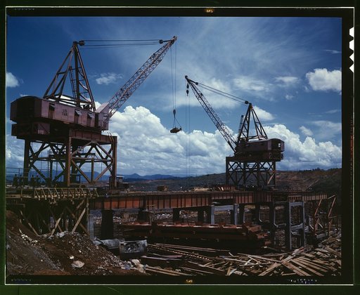Construction work at the TVA's Douglas Dam, Tenn.