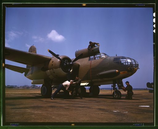 Servicing [an] A-20 bomber, Langley Field, Va.