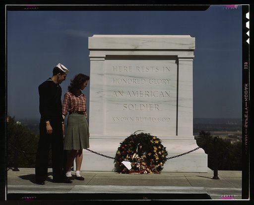 Sailor and girl at the Tomb of the Unknown Soldier, Washington, D.C.
