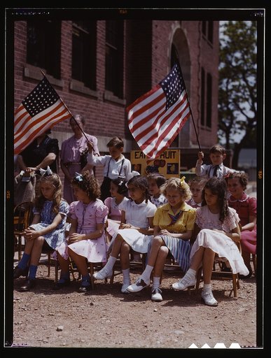 School children, half of Polish and half of Italian descent, at a festival in May 1942, Southington, Conn.