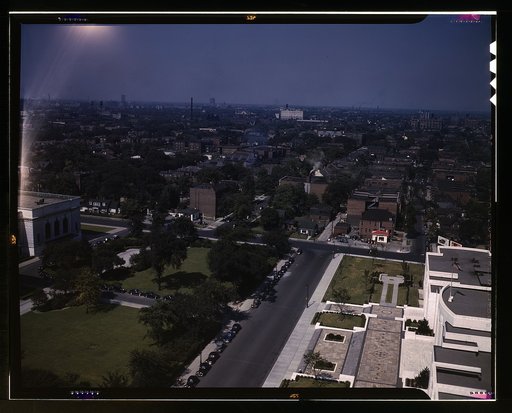 Looking east toward Rackham Building, Detroit, Mich.