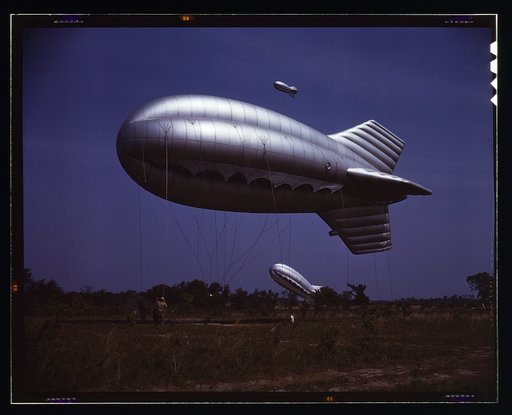 Barrage balloons, Parris Island, S.C.