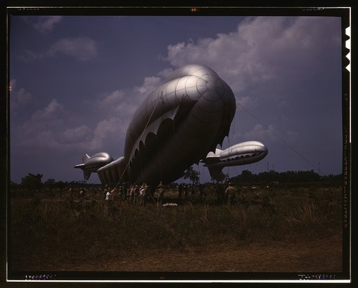 Barrage balloons, Parris Island, S.C.