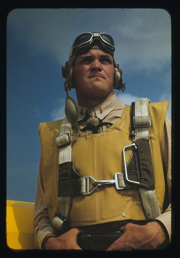 Marine lieutenant, glider pilot in training at Page Field, Parris Island, S.C.