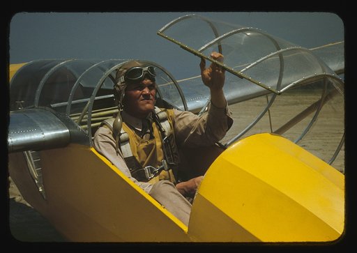 Marine lieutenant, glider pilot in training, at Page Field, Parris Island, S.C.