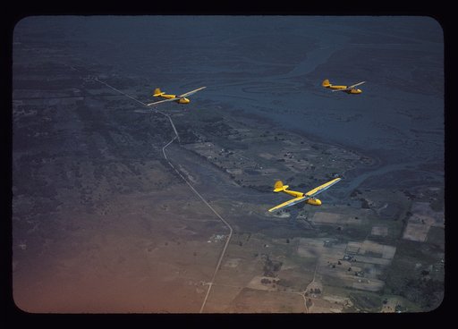 Marine Corps gliders in flight out of Parris Island, S.C.
