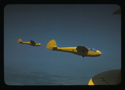 Marine gliders being towed from Page Field, Parris Island, S.C.