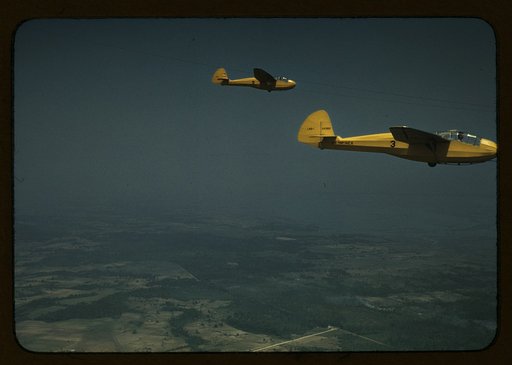 Marine Corps gliders being towed from Page Field, Parris Island, S.C.