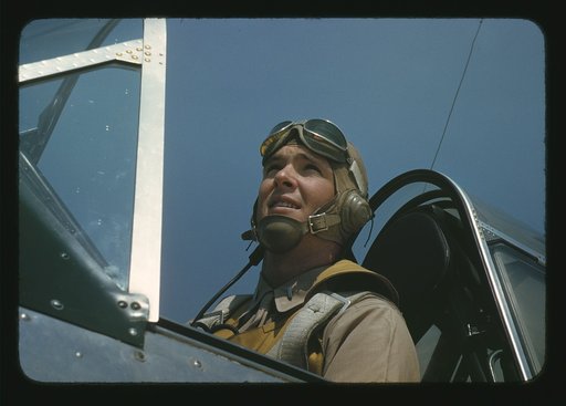 Marine Lieutenant, glider pilot in training at Page Field, Parris Island, S.C.