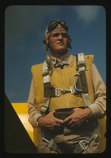 Marine Lieutenant, glider pilot in training at Page Field, Parris Island, S.C.
