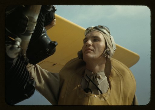 Marine lieutenant, pilot with the power towing plane for the gliders at Parris Island's Page Field, S.C.
