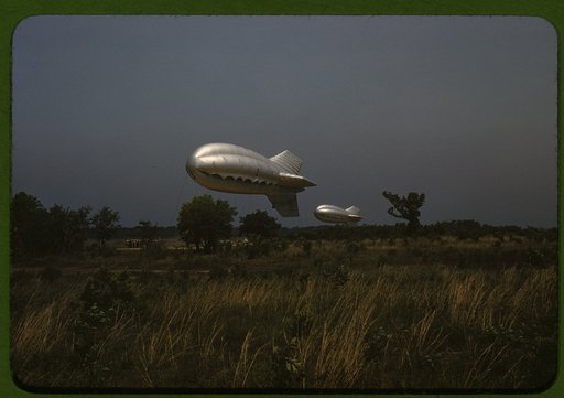 Marine Corps barrage balloons, Parris Island, S.C.