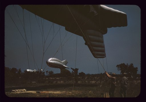 Marine Corps barrage balloons, Parris Island, S.C.