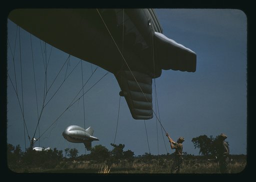 Marine Corps barrage balloons, Parris Island, S.C.