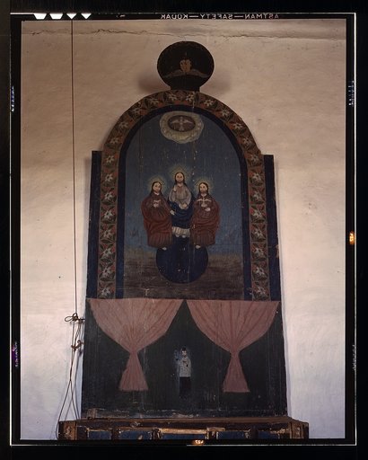 An altar in the church dedicated to the Trinity, Trampas, N.M.