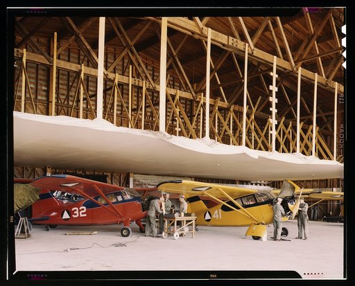 Civil Air Patrol Base, Bar Harbor, Maine. The hangar of Coastal Patrol #20