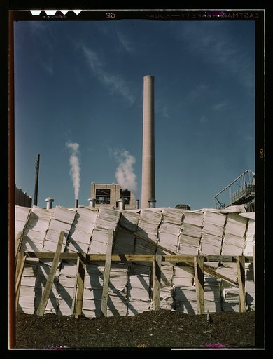 Southland Paper mill, Kraft (chemical) pulp used in making newsprint, Lufkin, Texas