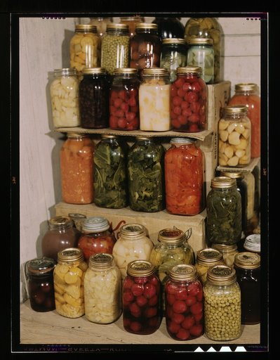 Display of home-canned food