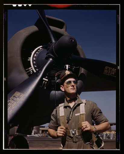 Lieutenant "Mike" Hunter, Army pilot assigned to Douglas Aircraft Company, Long Beach, Calif.
