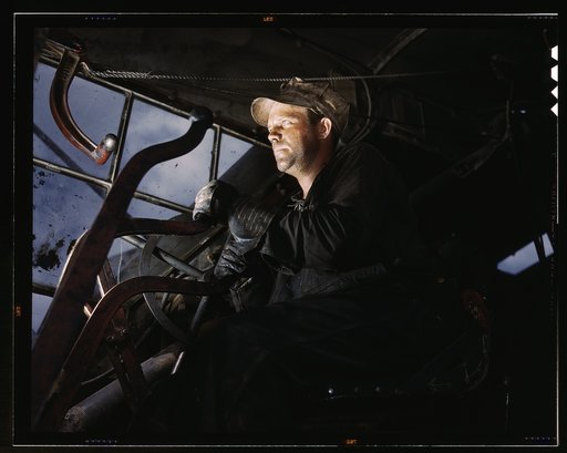 Crane operator at TVA's Douglas Dam, Tennessee