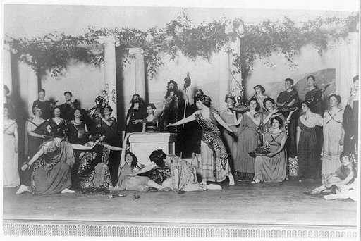Finale of the Greek pageant at Maxine Elliott Theatre for benefit of N.Y. trade schools for girls