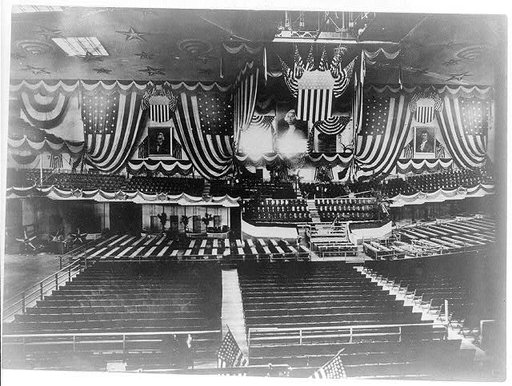 Interior of the Democratic Convention Hall, Denver, Colorado