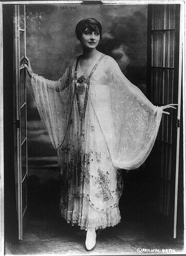 Model in Callot Blue Negligee