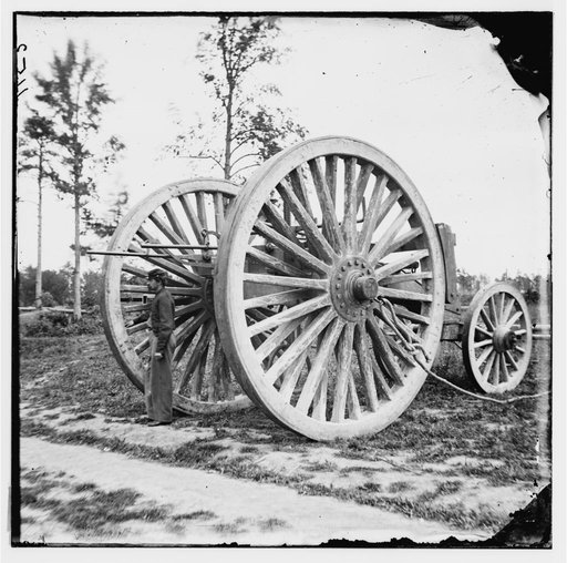Drewry's Bluff, Virginia (vicinity). Sling cart used in removing the captured artillery