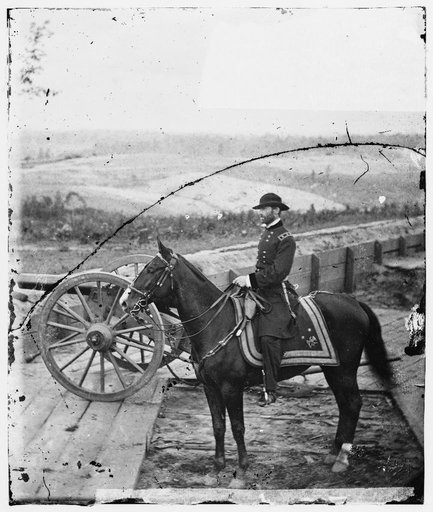 Atlanta, Ga. Gen. William T. Sherman on horseback at Federal Fort No. 7