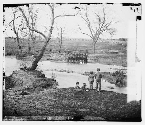 Bull Run, Va. Federal cavalry at Sudley Ford