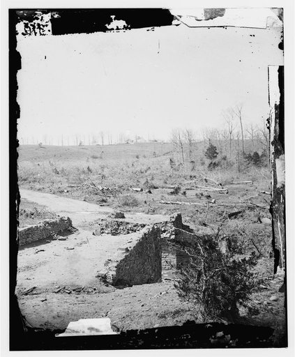 Bull Run, Va. Ruins of the stone bridge, looking upstream