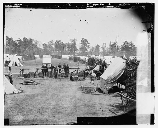 Yorktown, Va., vicinity. Headquarters of Gen. George B. McClellan, Camp Winfield Scott