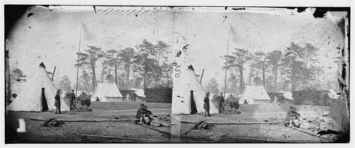 Yorktown, Va., vicinity. Gen. George B. McClellan's tent, Camp Winfield Scott